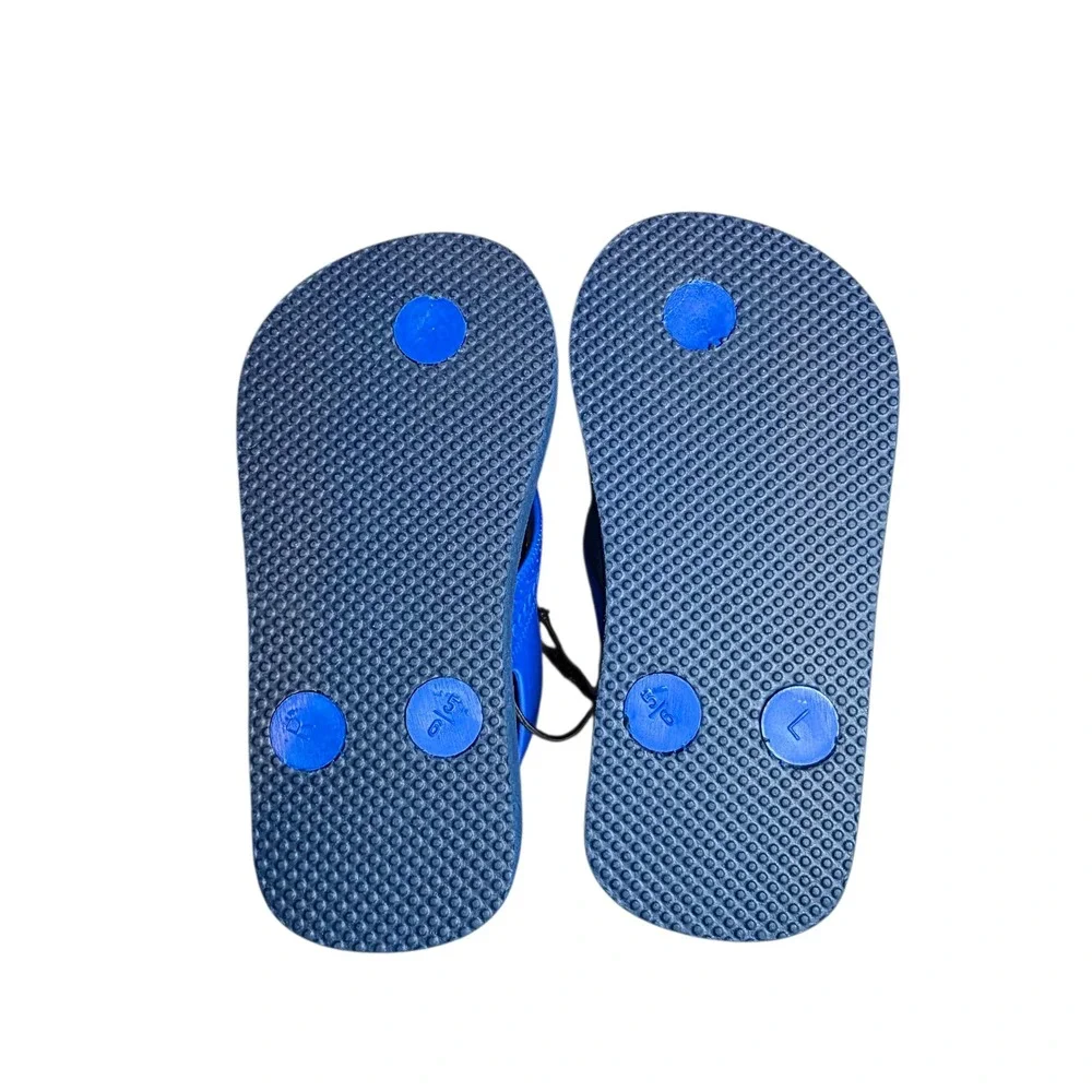 Kids Blue Jellyfish‎ Flip Flops Sandals Size 5-6 Toddler Beach Summer NWT
